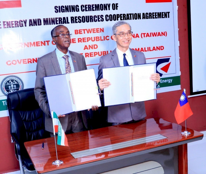台灣與索馬利蘭簽署能源及礦產資源合作協定。(FB/@Taiwan in Somaliland )