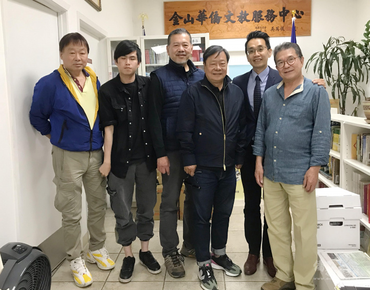 由右至左：麥家安、蘇上傑、黃毓民、趙炳賢