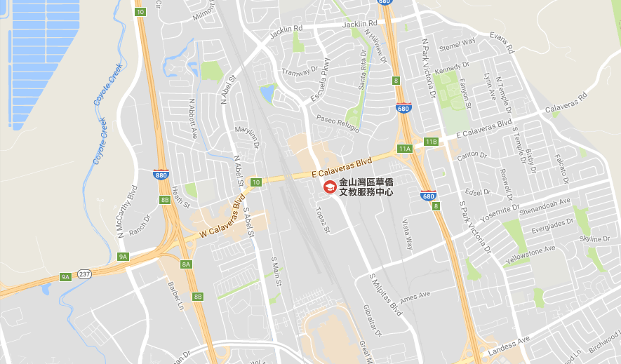 Location Map to Culture Center of Taipei Economic and Cultural Office in San Francisco (Milpitas) , U.S.A..png