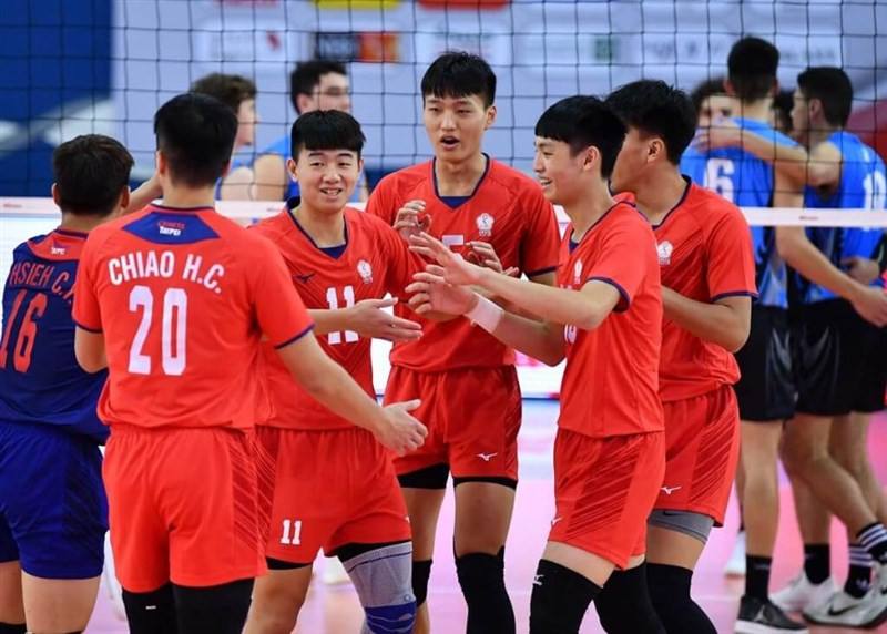 Taiwanese players at the 2018 Asian Men's U20 Volleyball Championship. Photo taken from ctvba.org.tw.