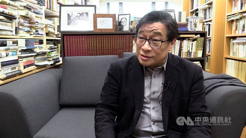 Wu Rwei-ren, an associate research fellow at Academia Sinica, speaks with CNA about the challenges Taiwan faces in upholding freedom of speech in Taipei on Feb. 7, 2024. Photo: CNA