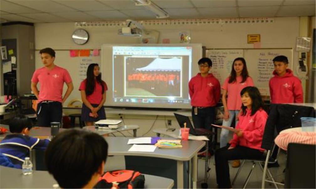 青年志工自製多媒體影片，至中文學校進行活動介紹，以推廣FASCA並招收新會員。