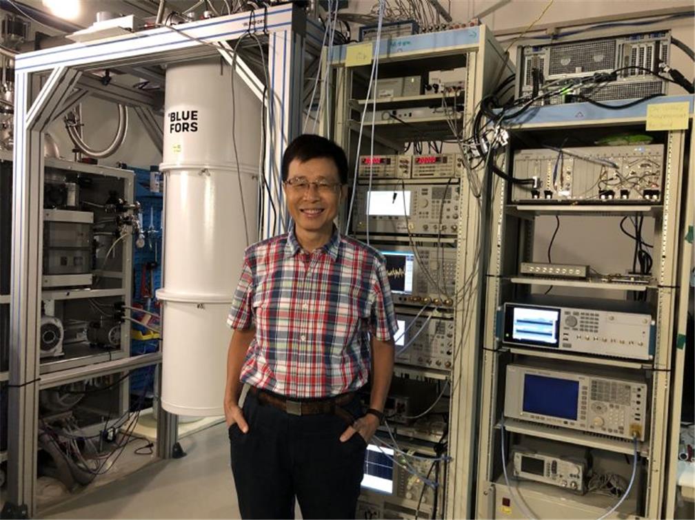 中研院研究員陳啟東認為，臺灣掌握半導體、電子製造優勢，是打入量子電腦供應鏈的入場券。陳玉娟攝
