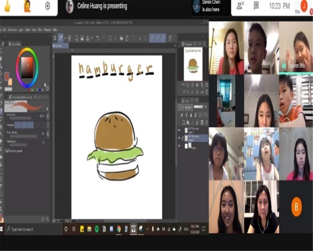 提供免費英語線上教學服務臺灣花蓮及北市2所國小學生。