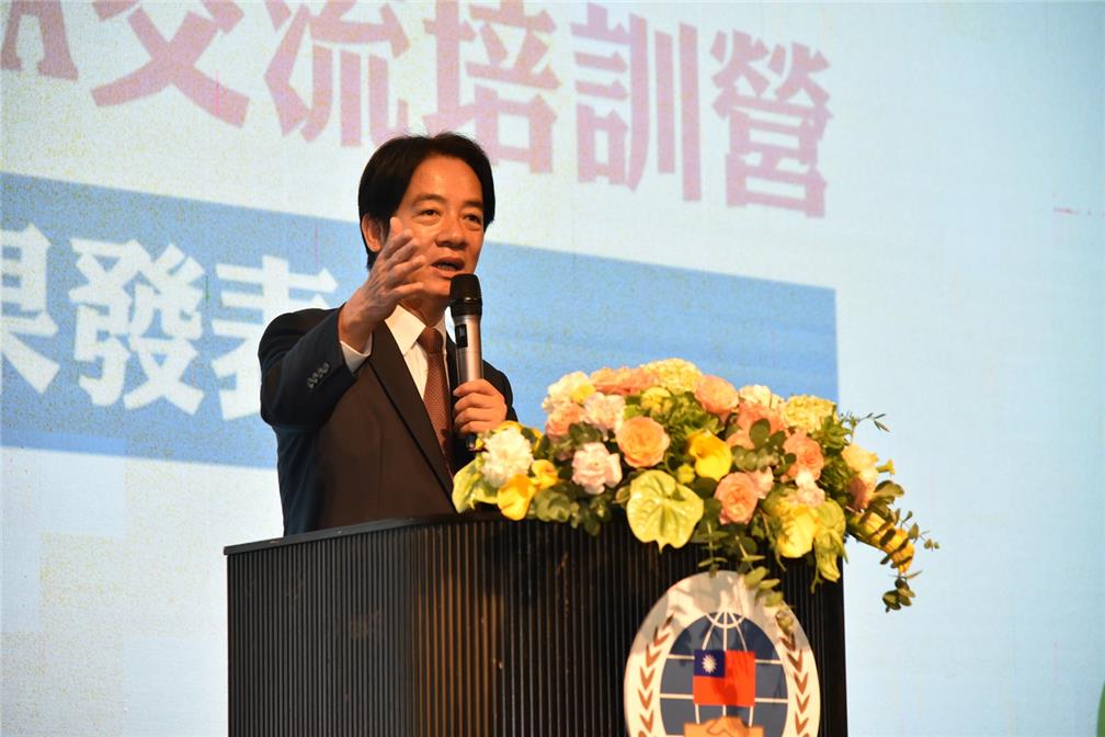 賴副總統致詞勉勵學員走出國門、走進國際，開拓視野及前瞻思維。