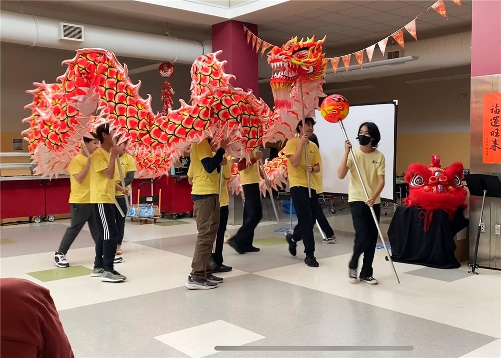 Community Lunar New Year Event: FASCA performed a dragon dance.