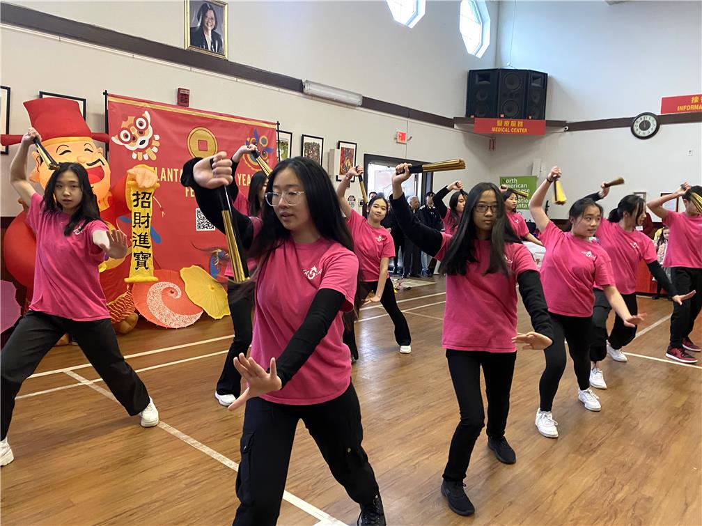 Lunar New Year event: FASCA performed a captivating kung fu fan dance.