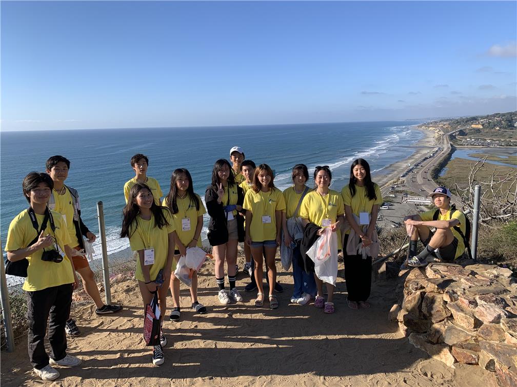 FASCA students joined a beach cleanup effort to preserve the environment.