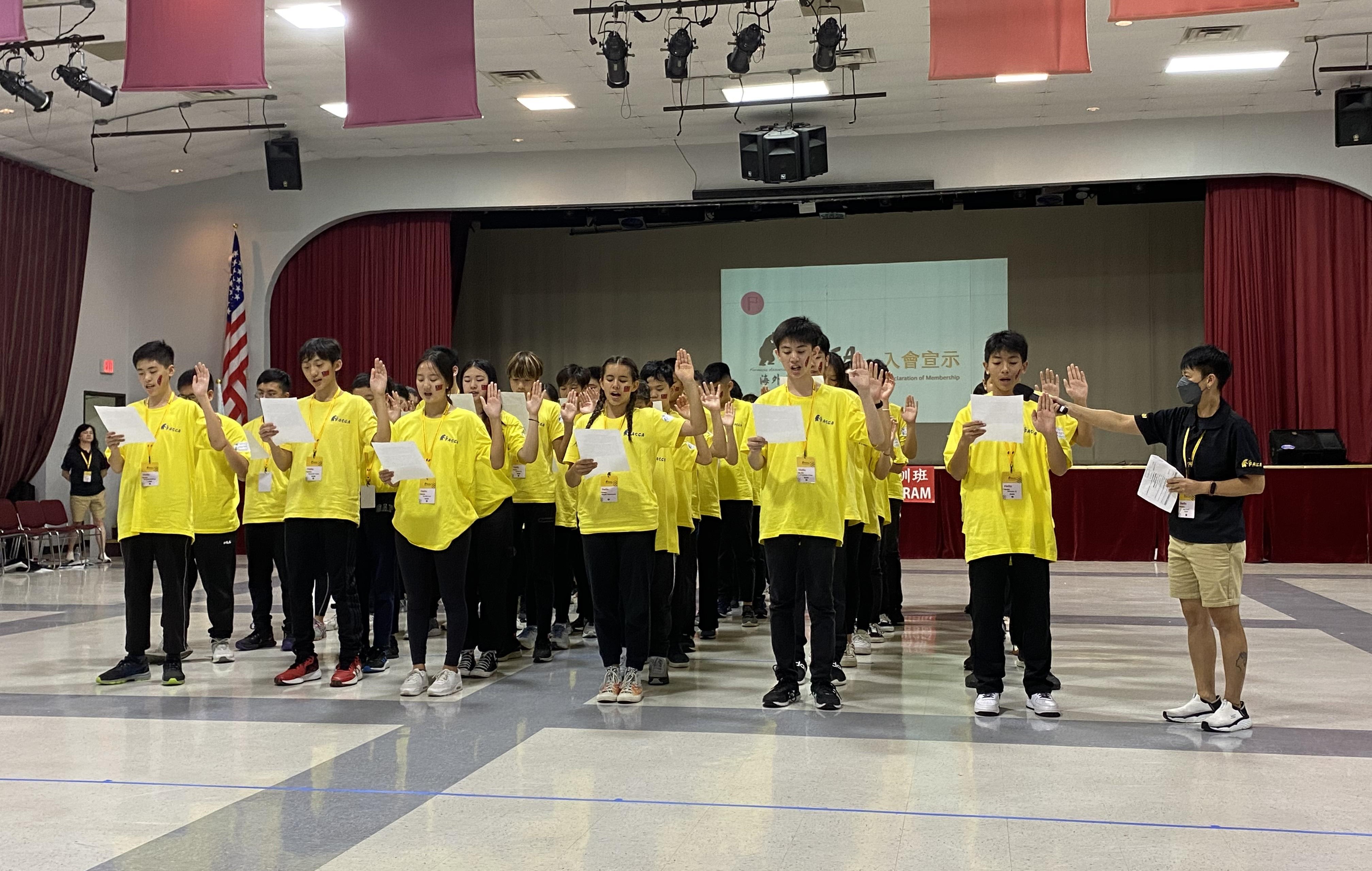 FASCA Freshman Training: New students took an oath to join FASCA.