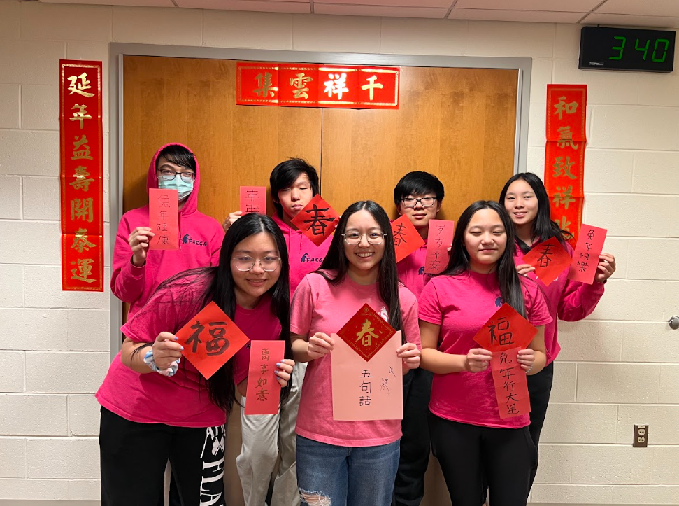 Lunar New Year Activities: FASCA made New Year couplets.