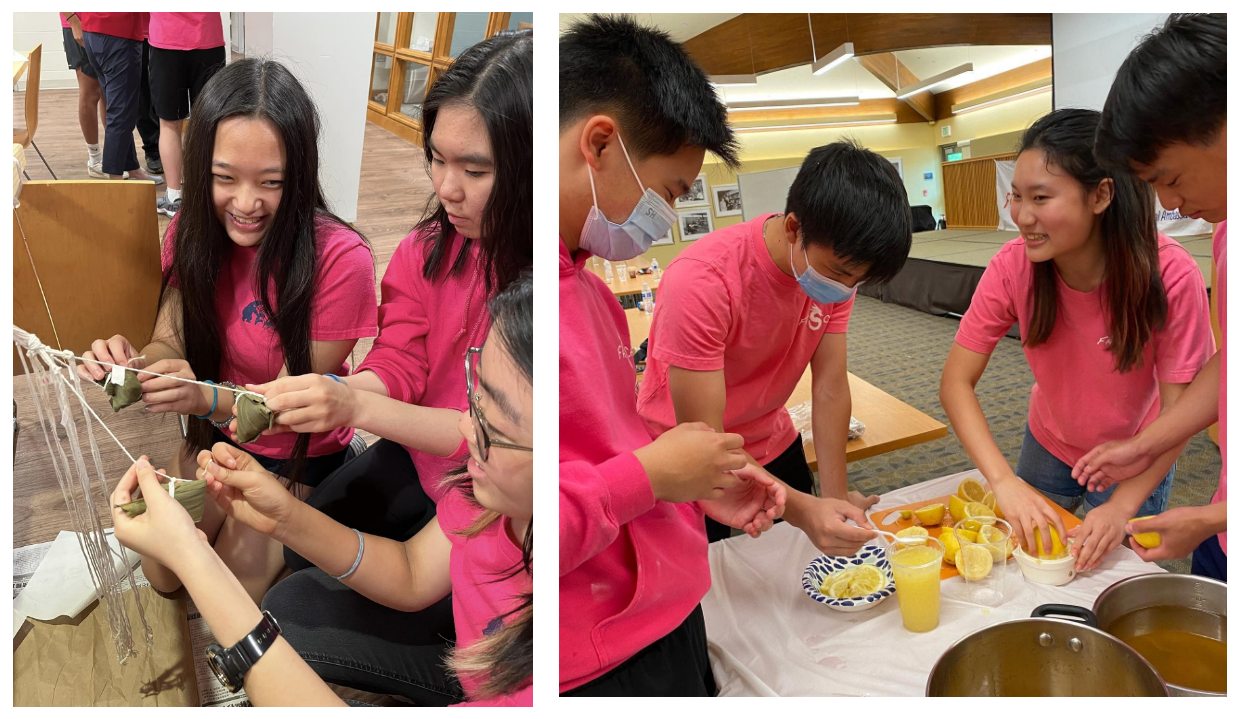 Dragon Boat Festival Activities: FASCA wrapped rice dumplings and made Taiwanese shaved ice.
