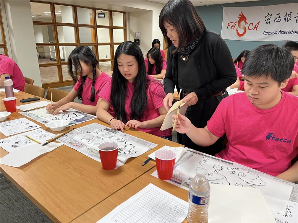 Dragon Boat Festival Activities: FASCA painted paper fans.