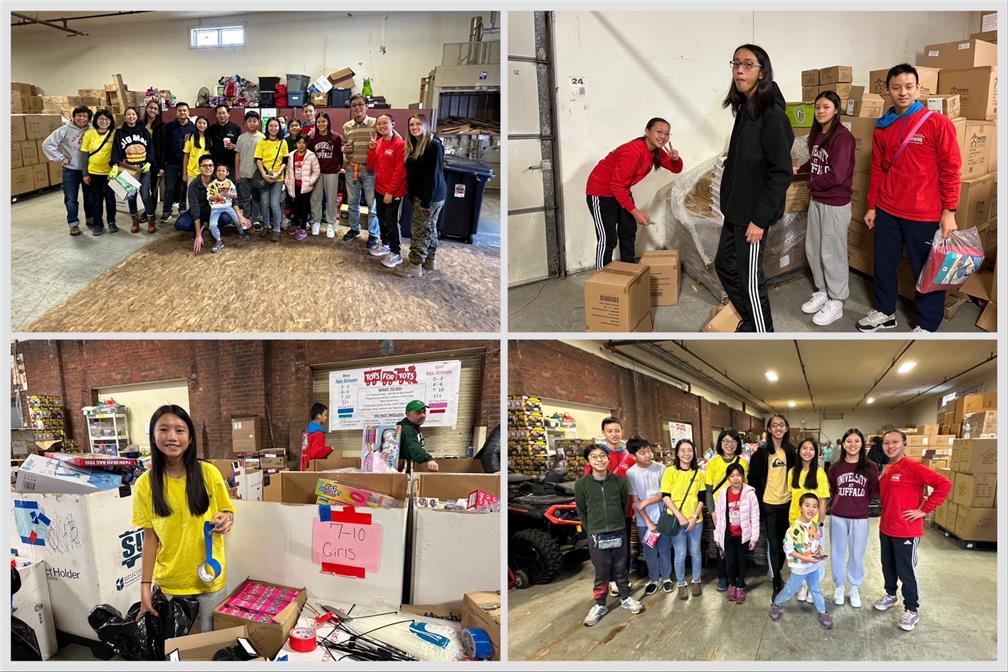 Community Outreach Service: FASCA members assisted in organizing donated items.