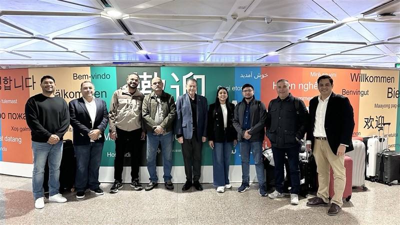 A delegation of Panamanian lawmakers arrives in Taiwan on Tuesday. Photo courtesy of the Ministry of Foreign Affairs Nov. 25, 2025