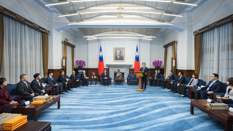 President Lai delivers remarks.