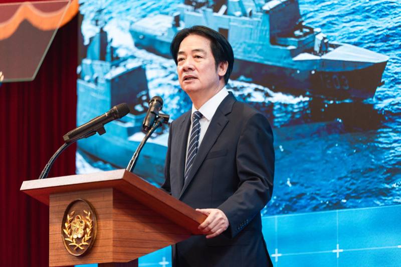 President Lai delivers remarks at a press conference following a high-level national security meeting on the signing of the Taiwan-United States Agreement on Reciprocal Trade.