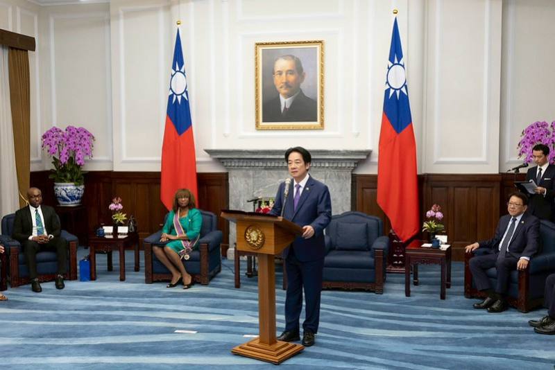 President Lai delivers remarks.