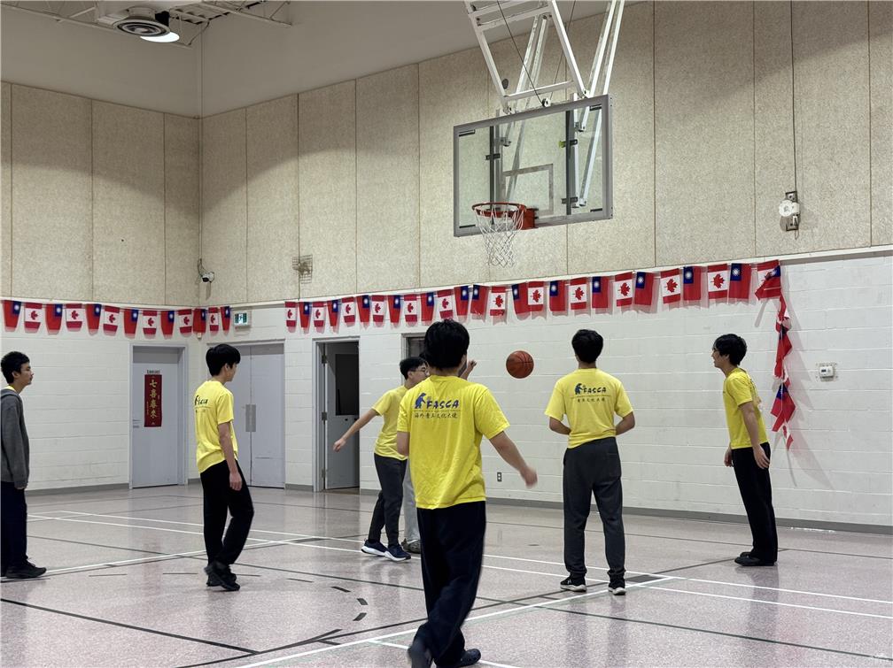 Members strengthen their friendships and build team chemistry through a game of basketball.