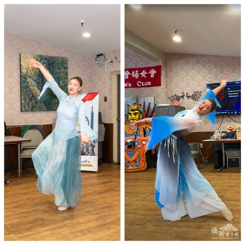 Ella Hargy performs a traditional Chinese fan dance at Rose Mountain Rehabilitation
Center, bringing elegance and cultural storytelling to the Lunar New Year celebration.