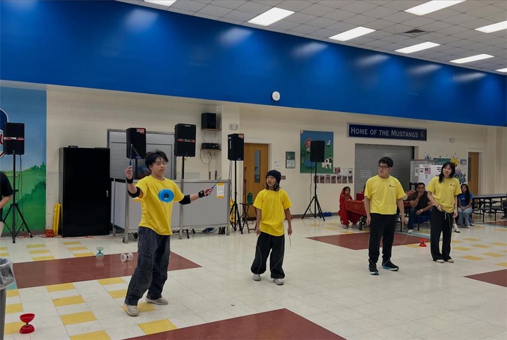  FASCA members deliver a captivating diabolo (Chinese yo-yo) performance.
