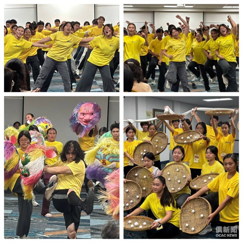 FASCA members present Taiwanese and Hakka cultural dances during the closing ceremony. (from top left) Team Taiwan, Perfect World, Hakka “YuanXiao Joy Dance,” Lion Dance