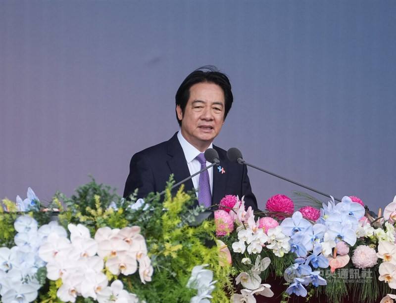 President Lai Ching-te delivers his National Day address in Taipei on Saturday. CNA photo Oct. 10, 2026