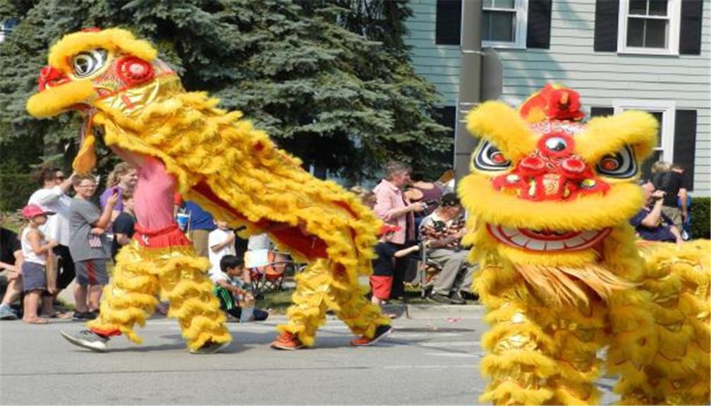 FASCA學員參加勞工節遊行，並表演電音三太子及舞龍舞獅，將臺灣文化推廣於美國主流社會