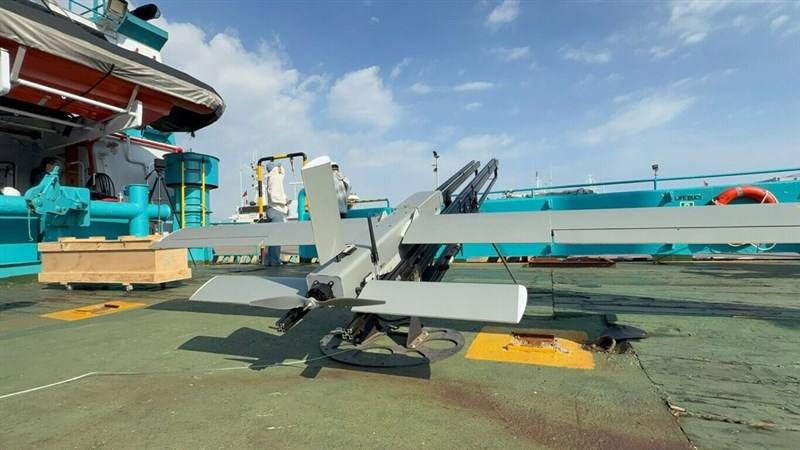 A fixed-wing drone. Photo courtesy of the OAC