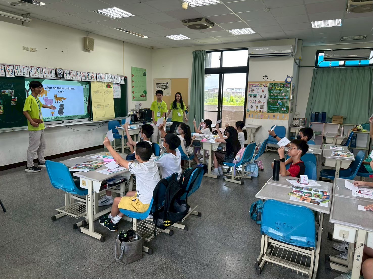 Delightful interaction between volunteers and school children