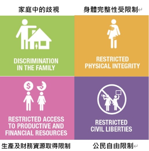 SIGI評核四面向圖,圖形來源:OECD iLibrary